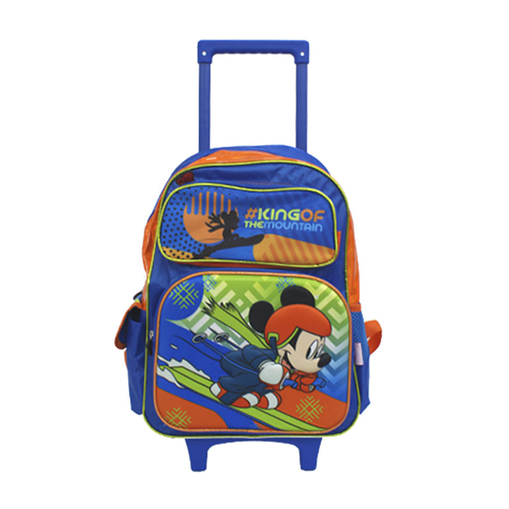 Mochila Mickey 3D Con Ruedas de 16"