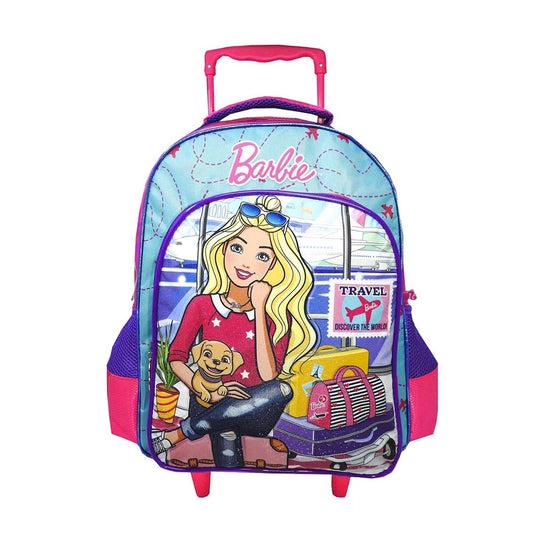 Mochila Barbie Travel Con Ruedas de 17"