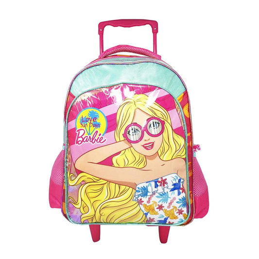 Mochila Barbie Summer Con Ruedas de 17"