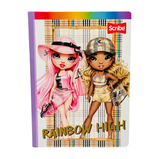 Cuaderno Cosido Scribe Rainbow High Raya Ancha 200 Páginas - Surtido