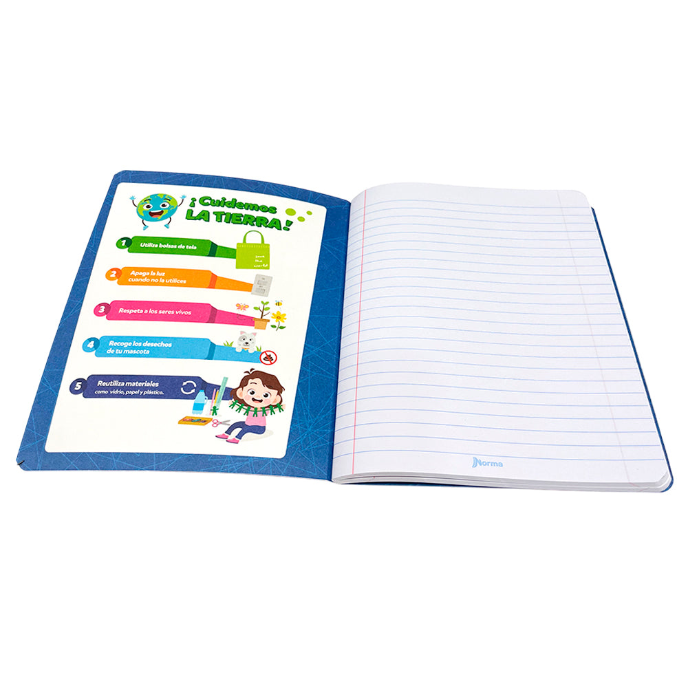 Cuaderno Cosido Norma Color / Raya Ancha / 200 Páginas / Surtido