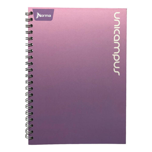 Libreta Con Espiral Doble Norma Unicampus Raya Ancha 1 Materia de 160 Páginas