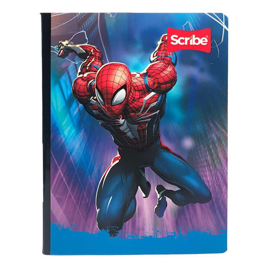 Cuaderno Cosido Scribe Spiderman Raya Ancha 200 Páginas - Surtido
