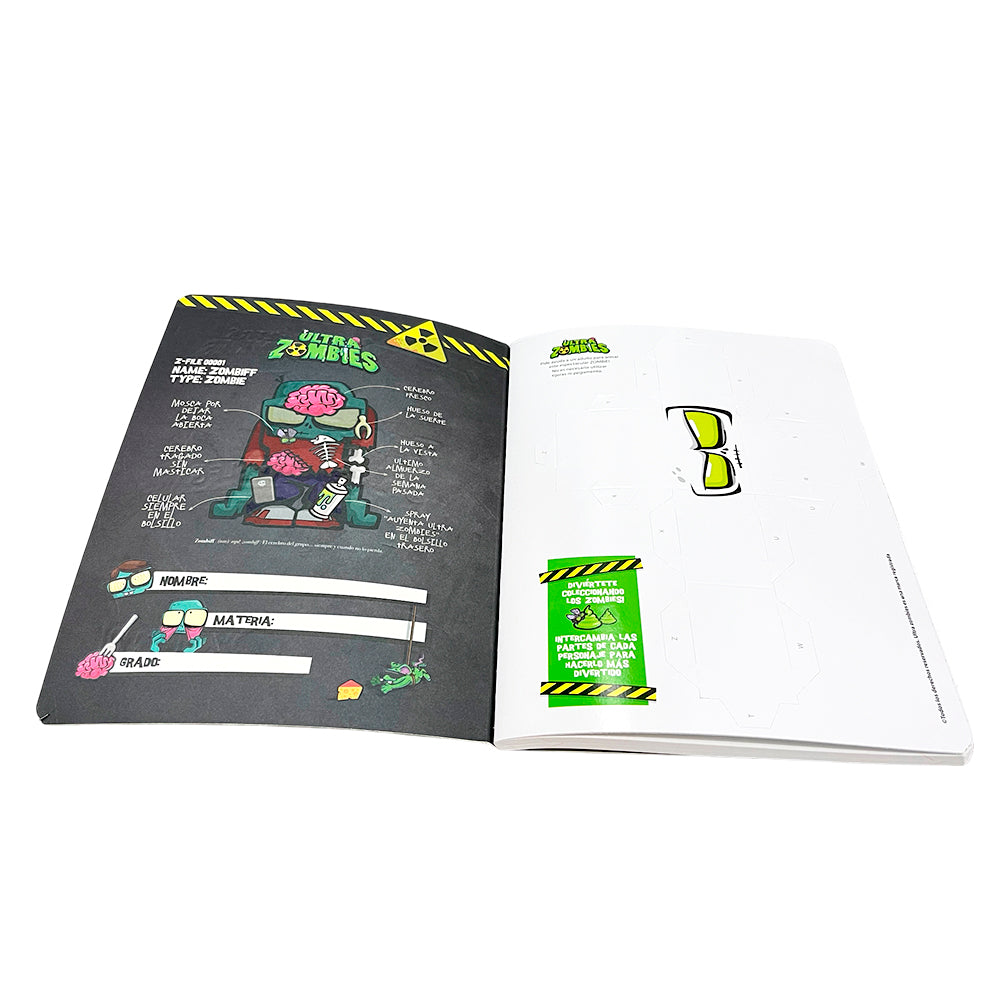 Cuaderno Cosido Norma Ultra Zombies de 200 Páginas / Raya Ancha / Surtido