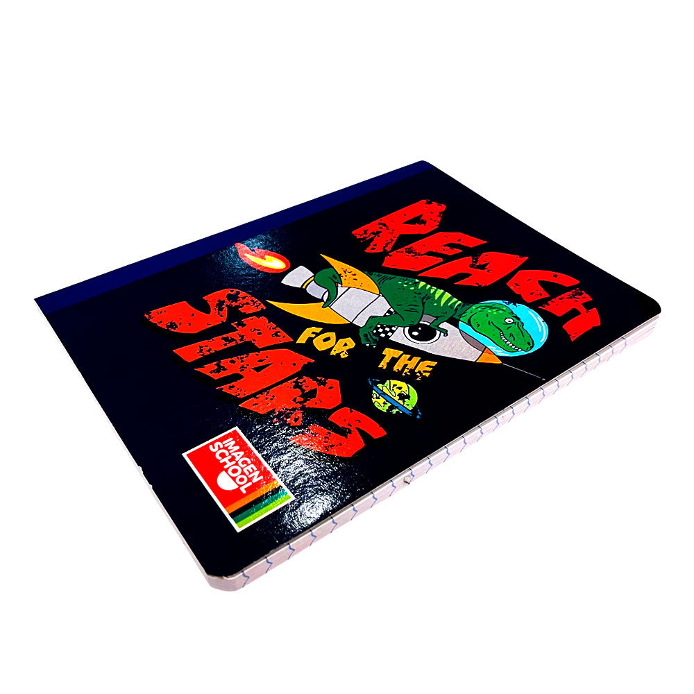 Cuaderno Cosido Pequeño Imagen School / Estampado / Raya Ancha / 200 Páginas / Niño