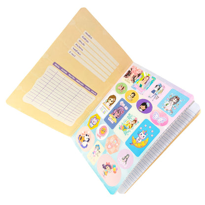 Cuaderno Cosido Grande Durable Para Niña / 200 Páginas / Doble Raya / Surtido