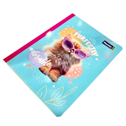 Cuaderno Cosido Grande Durable Para Niña / 200 Páginas / Doble Raya / Surtido