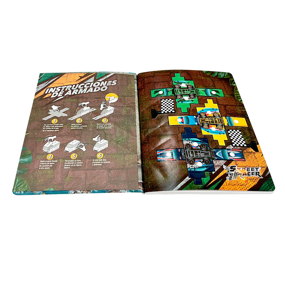 Cuaderno Cosido Grande Norma Street Racer - Doble Raya / 200 Páginas / Surtido