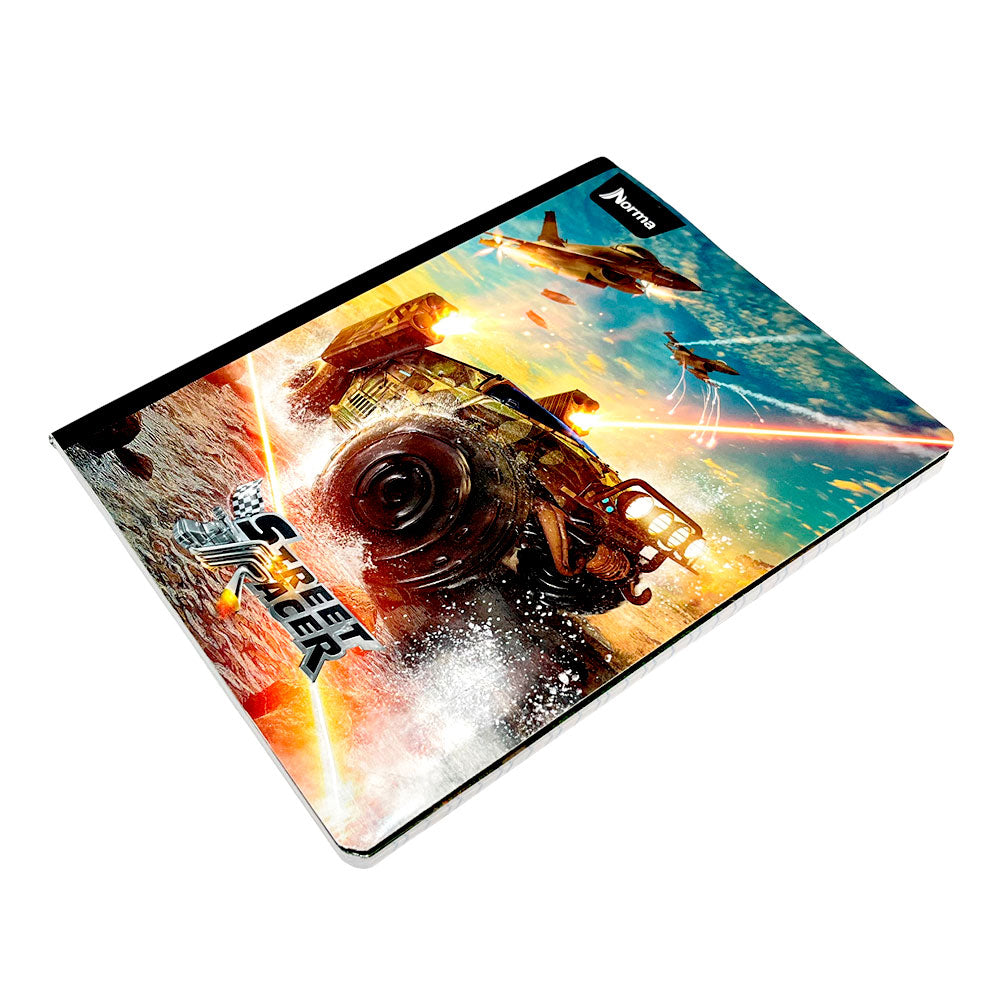Cuaderno Cosido Grande Norma Street Racer - Doble Raya / 200 Páginas / Surtido