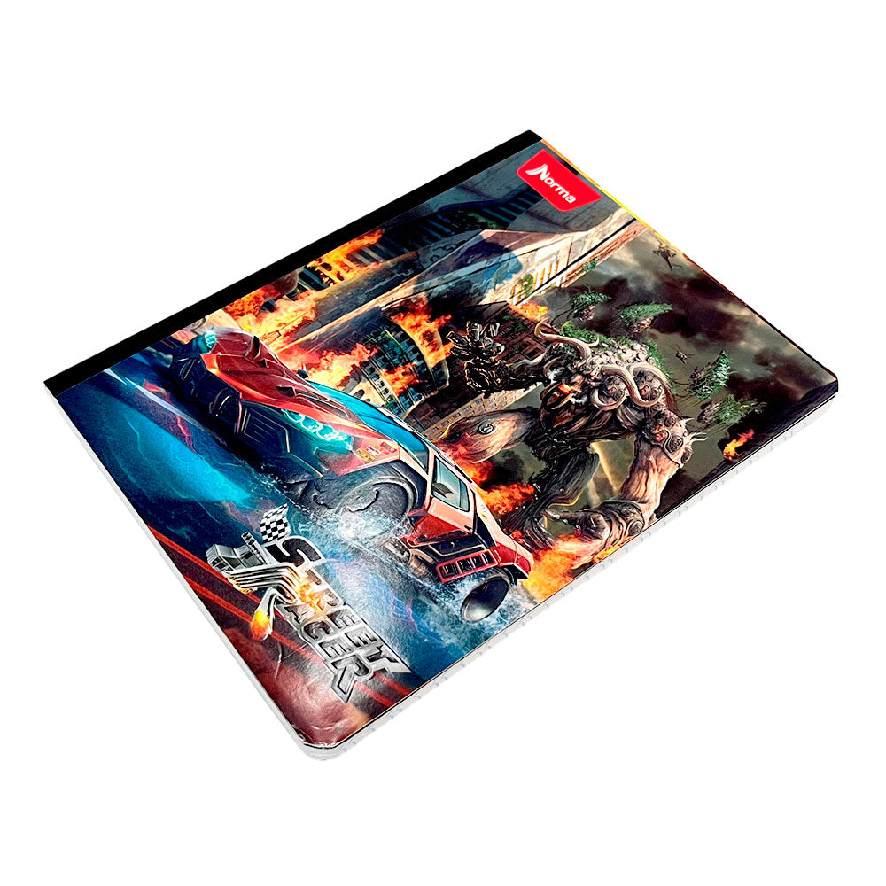 Cuaderno Cosido Grande Norma Street Racer - Raya Ancha / 200 Páginas / Surtido