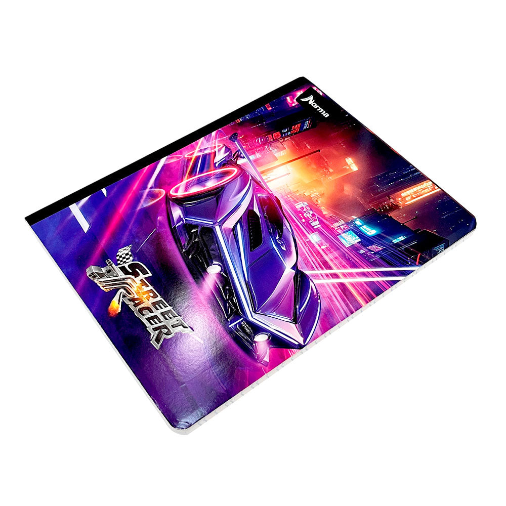 Cuaderno Cosido Grande Norma Street Racer - Raya Ancha / 200 Páginas / Surtido