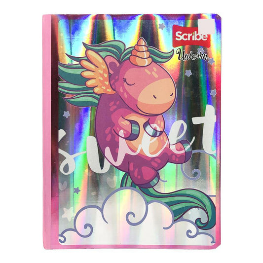 Cuaderno Scribe Cosido Grande 200P R/A Unicornio