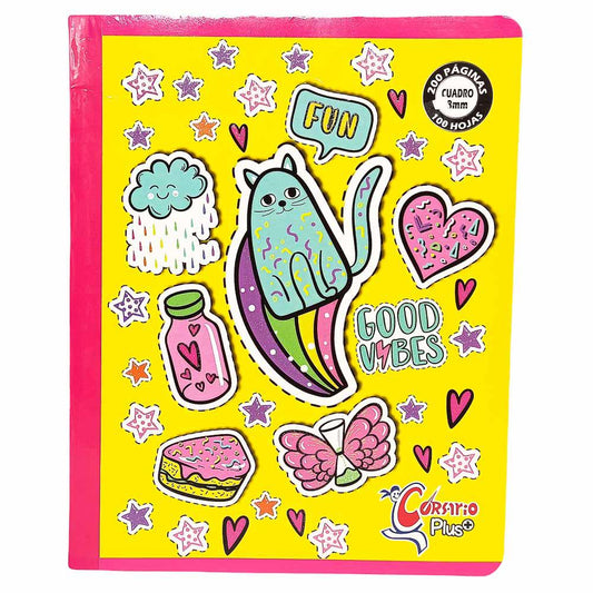 Cuaderno Cosido Grande de Cuadritos Corsario Plus 200 Páginas