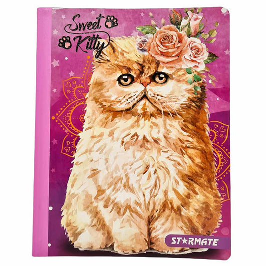 Cuaderno Cosido Grande Raya Ancha Starmate Gatos 200 Páginas - Surtido