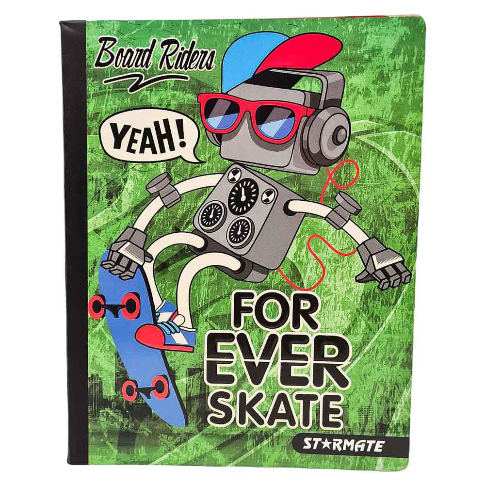 Cuaderno Cosido Grande Raya Ancha Starmate Robot 240 Páginas - Surtido