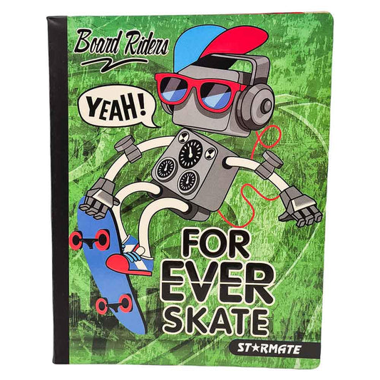 Cuaderno Cosido Grande Raya Ancha Starmate Robot 240 Páginas - Surtido