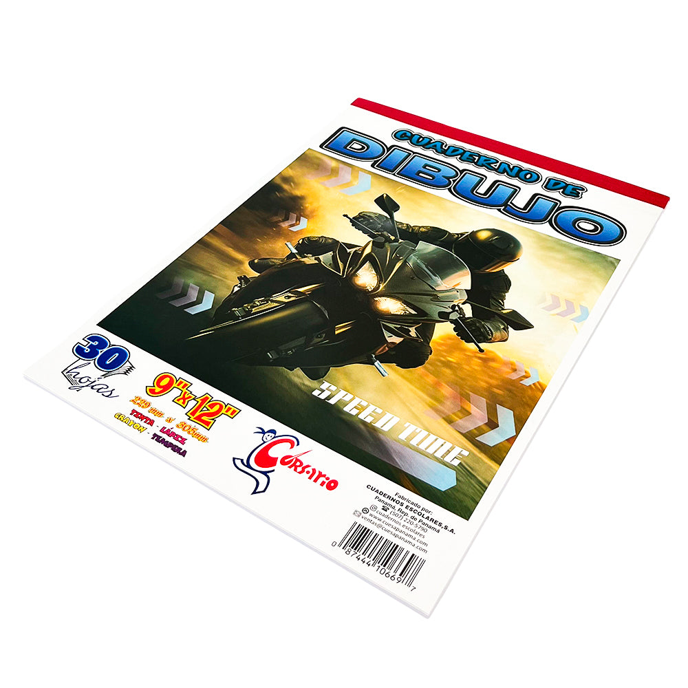 Libreta de Dibujo Corsario de 60 Páginas 9" x 12" - Surtido