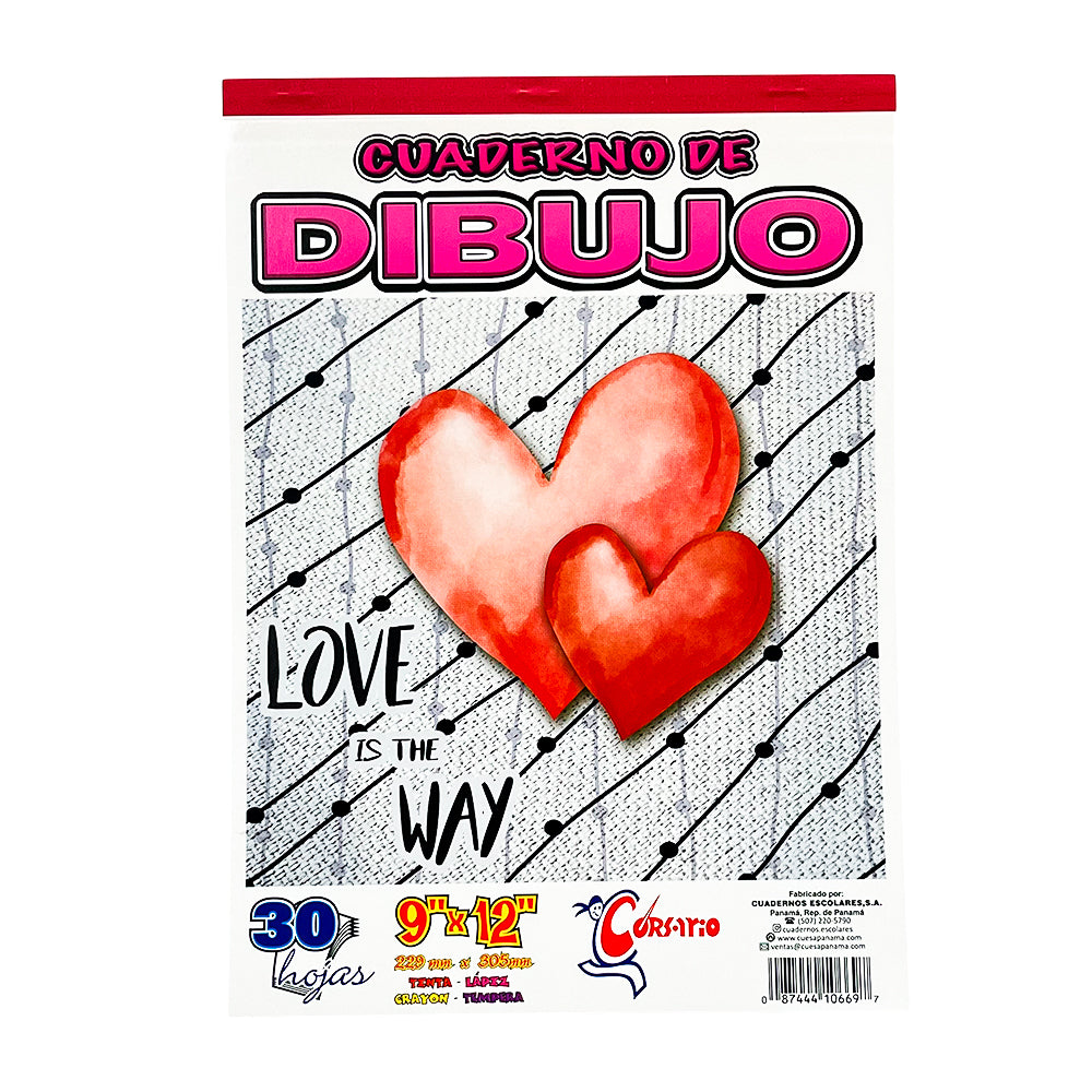 Libreta de Dibujo Corsario de 60 Páginas 9" x 12" - Surtido