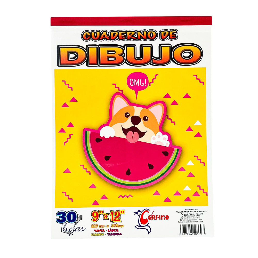 Libreta de Dibujo Corsario de 60 Páginas 9" x 12" - Surtido