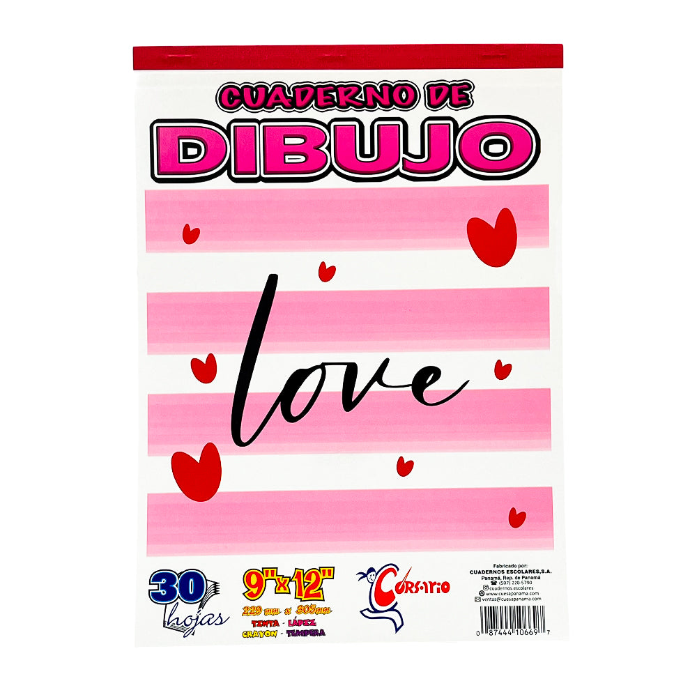 Libreta de Dibujo Corsario de 60 Páginas 9" x 12" - Surtido