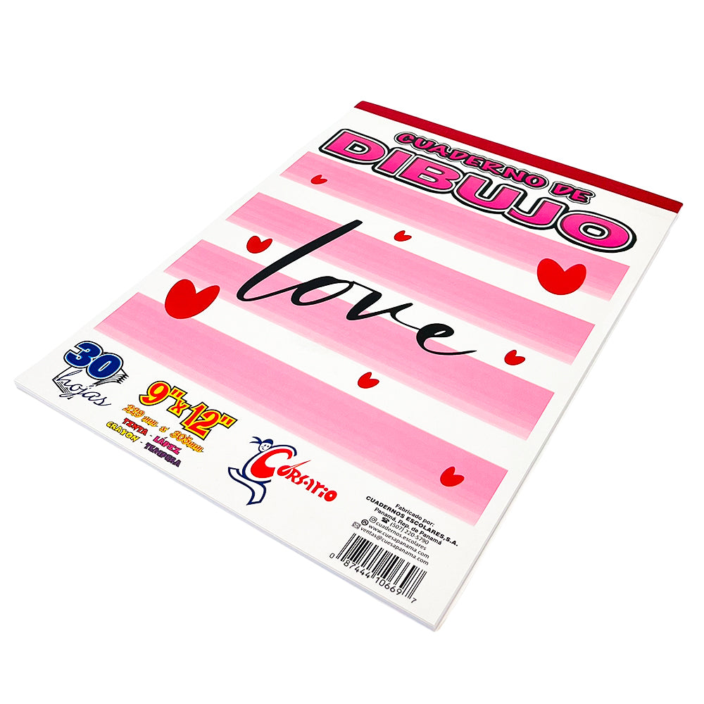 Libreta de Dibujo Corsario de 60 Páginas 9" x 12" - Surtido