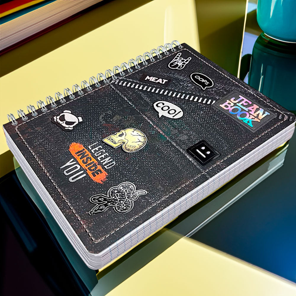 Libreta Grande Norma Jean Book / 5 Materias /  Espiral Doble / Surtido