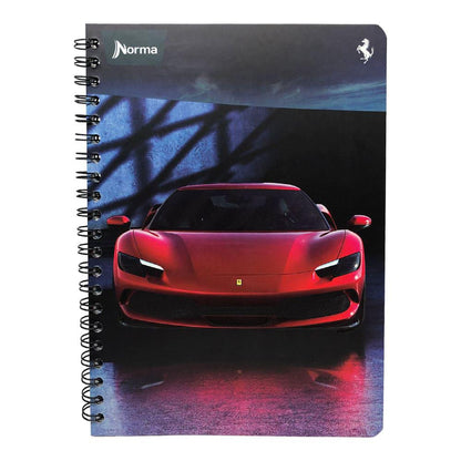 Libreta Con Espiral Doble Norma Ferrari Raya Ancha 3 Materias de 240 Páginas