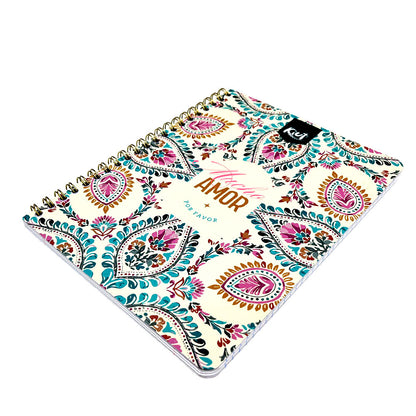 Libreta Con Espiral Doble Norma Kiut / Raya Ancha / 5 Materias / 360 Páginas / Surtido