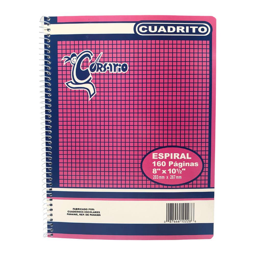 Libreta Con Espiral Corsario de Cuadritos 1 Materia 160 Páginas - Surtido