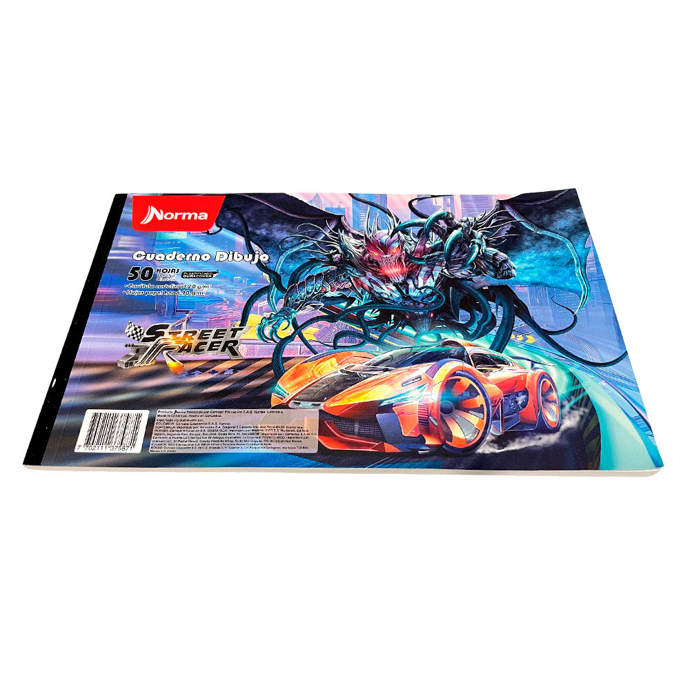 Libreta de Dibujo Norma Street Racer 8.5" x 13" - Surtido