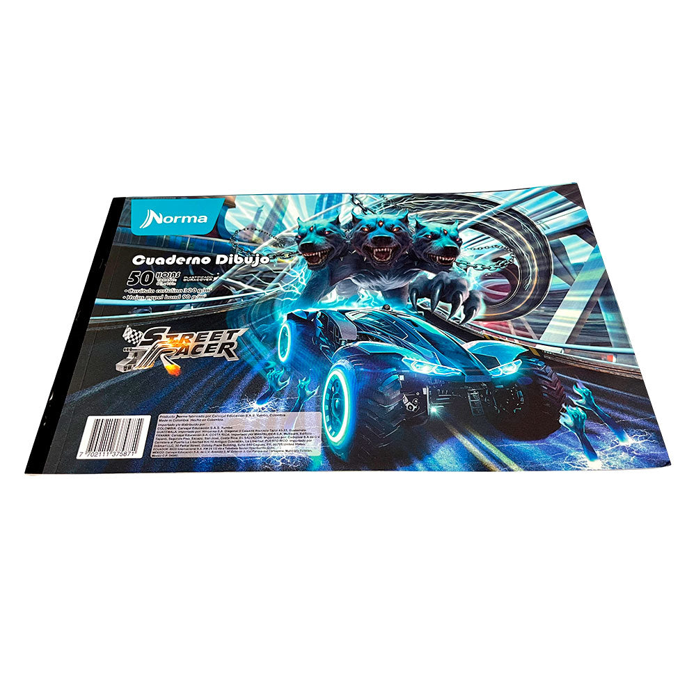 Libreta de Dibujo Norma Street Racer 8.5" x 13" - Surtido