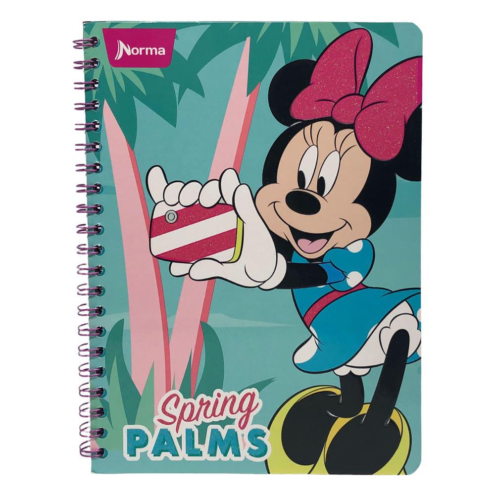 Libreta Con Espiral Doble Norma Raya Ancha de Minnie Mouse 3 Materias - Surtido