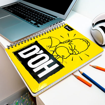 Libreta Espiral Doble Grande Norma Simpson - 3 Materias / Surtido