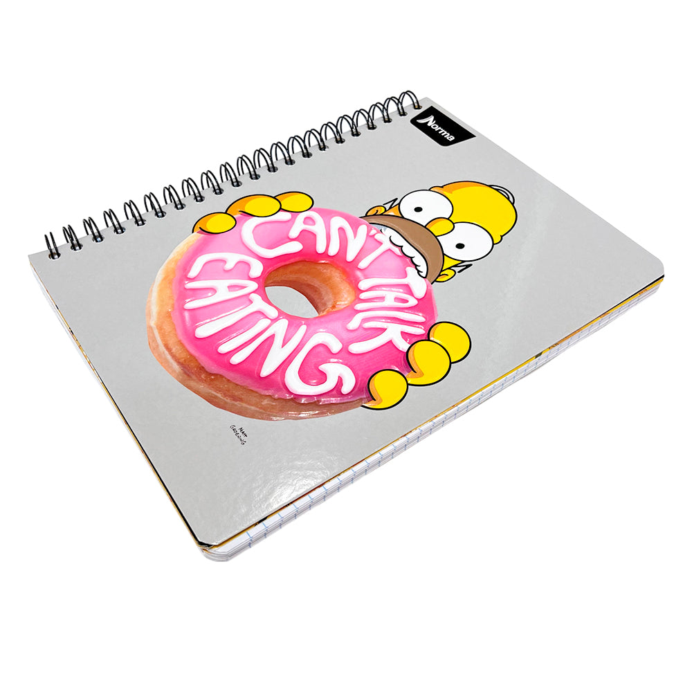 Libreta Espiral Doble Grande Norma Simpson - 3 Materias / Surtido