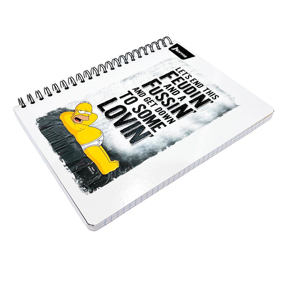 Libreta Espiral Doble Grande Norma Simpson - 3 Materias / Surtido