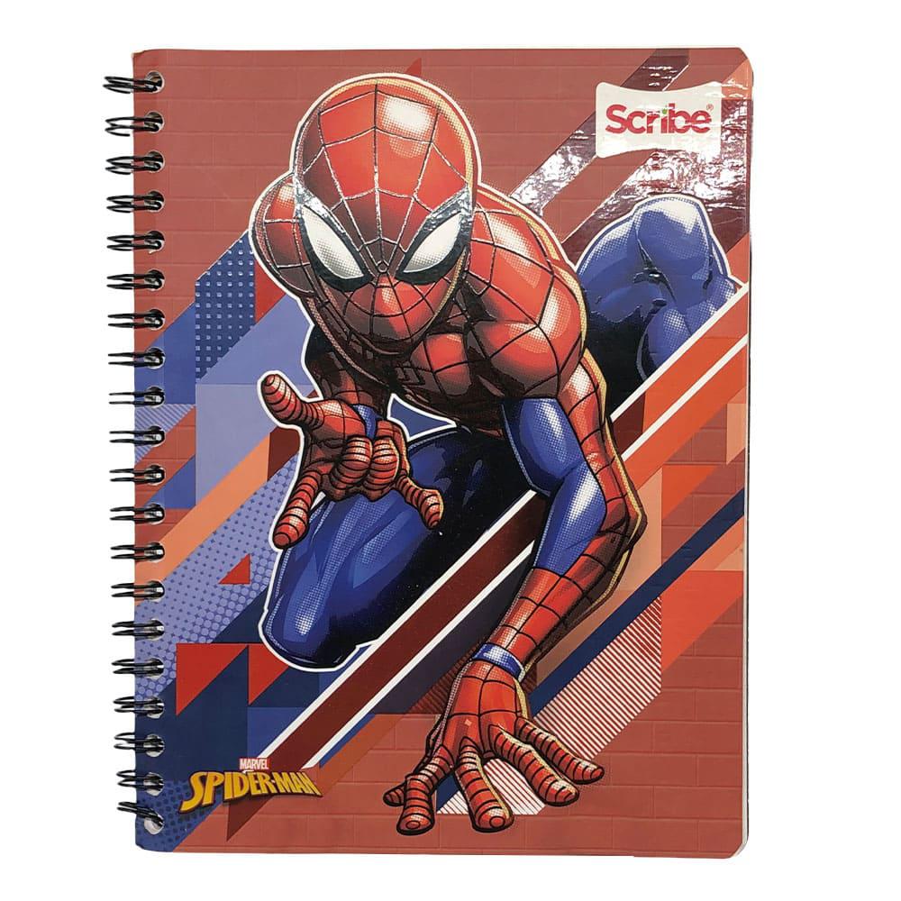 Libreta Espiral Doble Raya Ancha Marvel Spiderman 200 Páginas