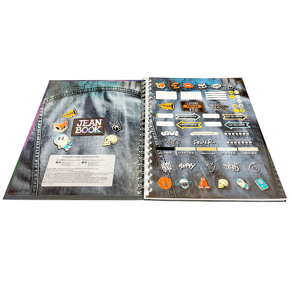Libreta Con Espiral Doble Norma Jean Book - Raya Ancha / 1 Materia / 160 Páginas / Surtido