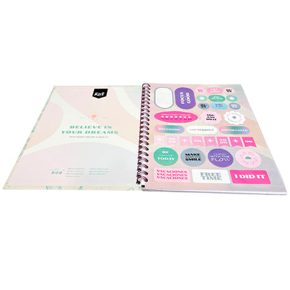 Libreta Con Espiral Doble Norma Kiut / 1 Materia / 160 Páginas / Cuadriculadas - Surtido