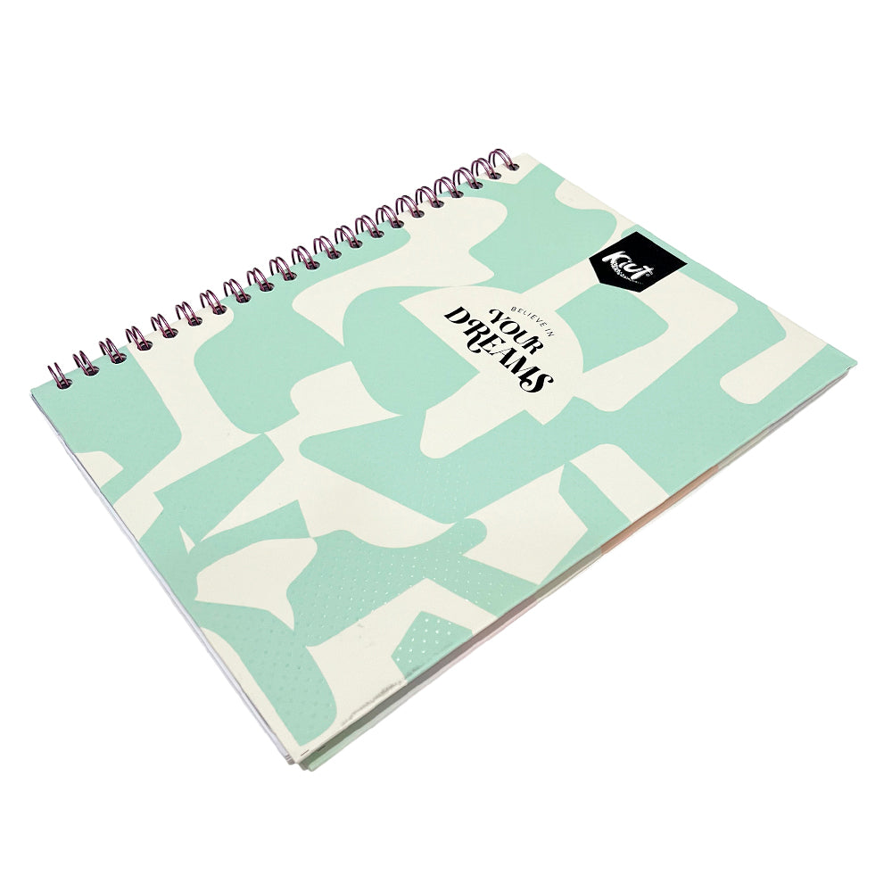 Libreta Con Espiral Doble Norma Kiut / 1 Materia / 160 Páginas / Cuadriculadas - Surtido