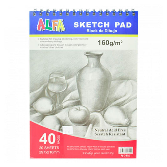 Block de Dibujo Alfa de 297 mm x 210 mm 40 Páginas