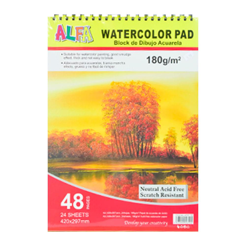 Block de Dibujo Acuarela Alfa de 420 mm x 297 mm 40 Páginas