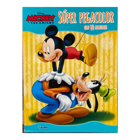 Libro Para Colorear Stickers Mickey Mouse