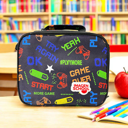 Lonchera Escolar Imagen School Para Niño / Estampado Game / Surtida