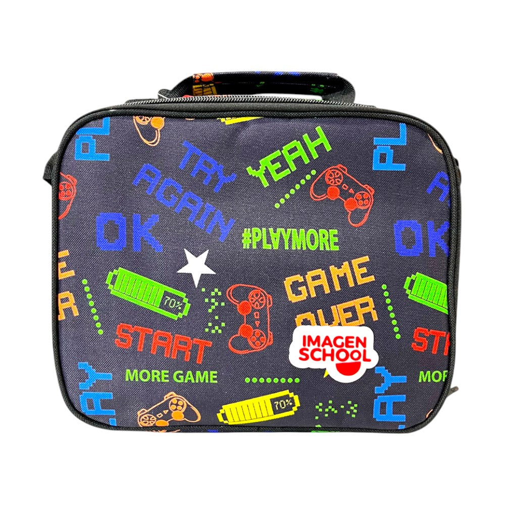 Lonchera Escolar Imagen School Para Niño / Estampado Game / Surtida