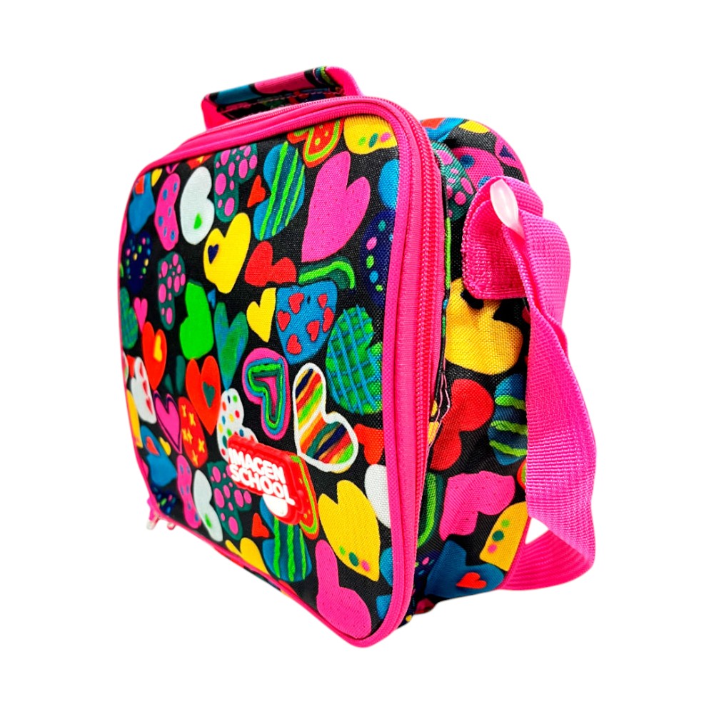 Lonchera Escolar Imagen School Para Niña / Estampado de Corazón / Surtida