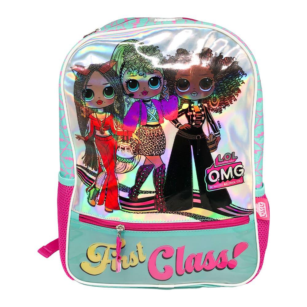 Mochila Lol Omg Metalizada de 16"