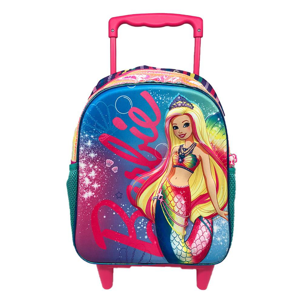 Mochila Con Ruedas Barbie Sirena 17" - Surtido