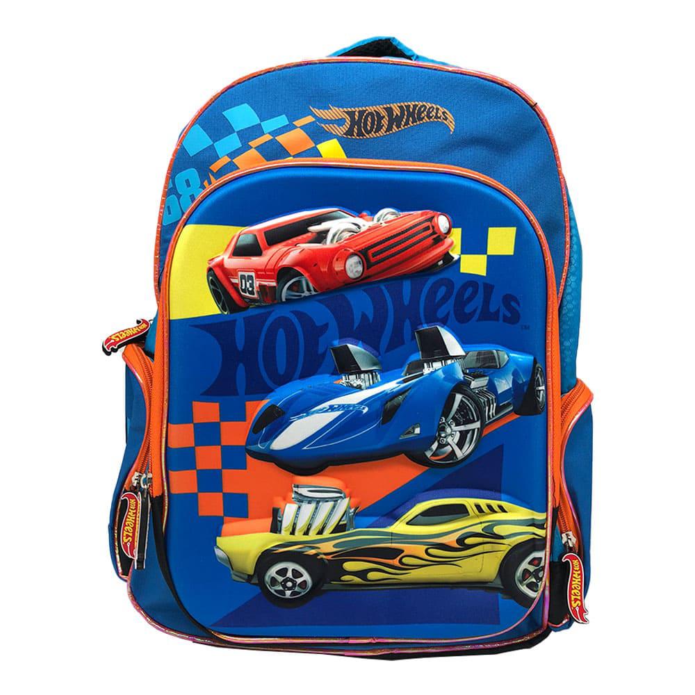 Mochila 17" Hotwheels Relieve Azul