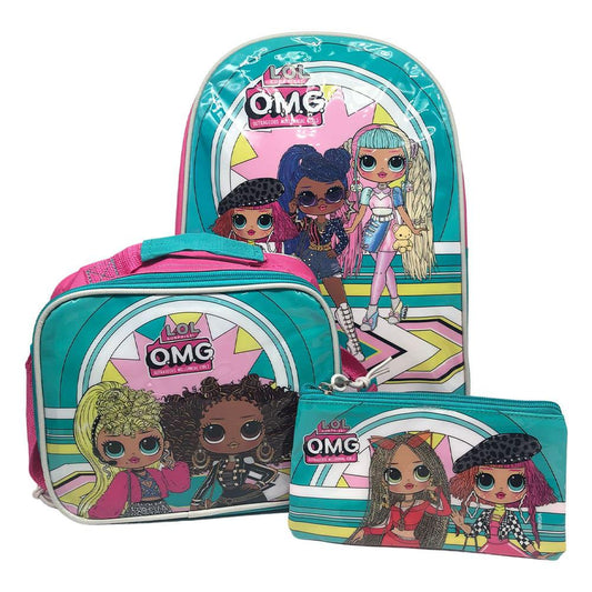 Set de Mochila Con Accesorios Lol Omg 3 Piezas