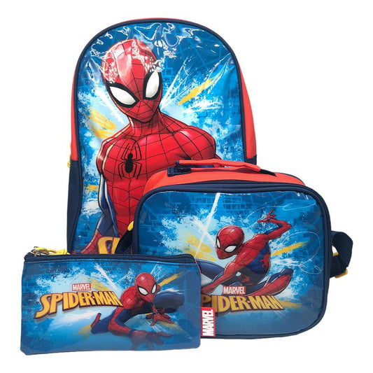 Set de Mochila Con Accesorios Spiderman 3 Piezas